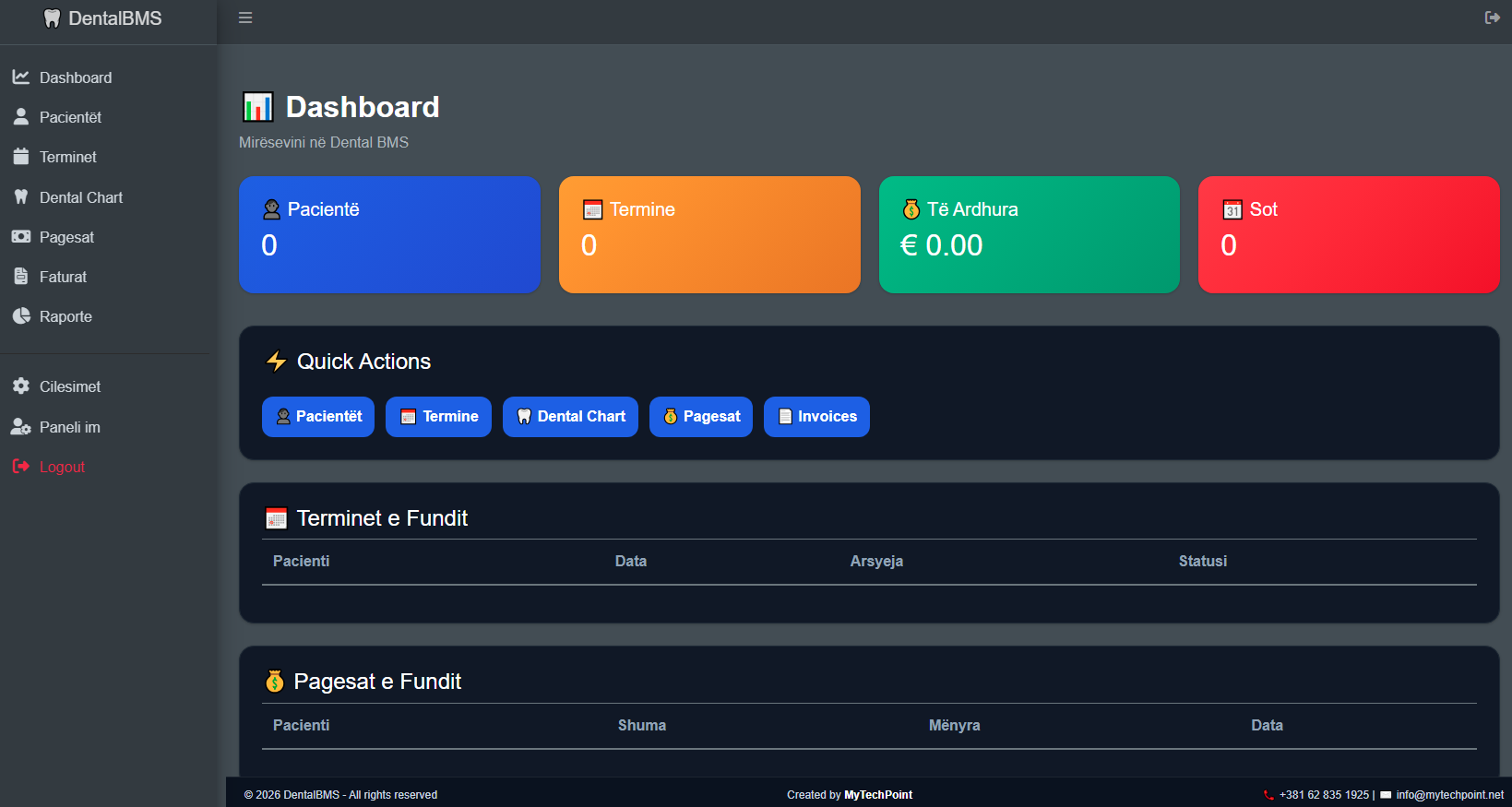 DentalBMS Dashboard